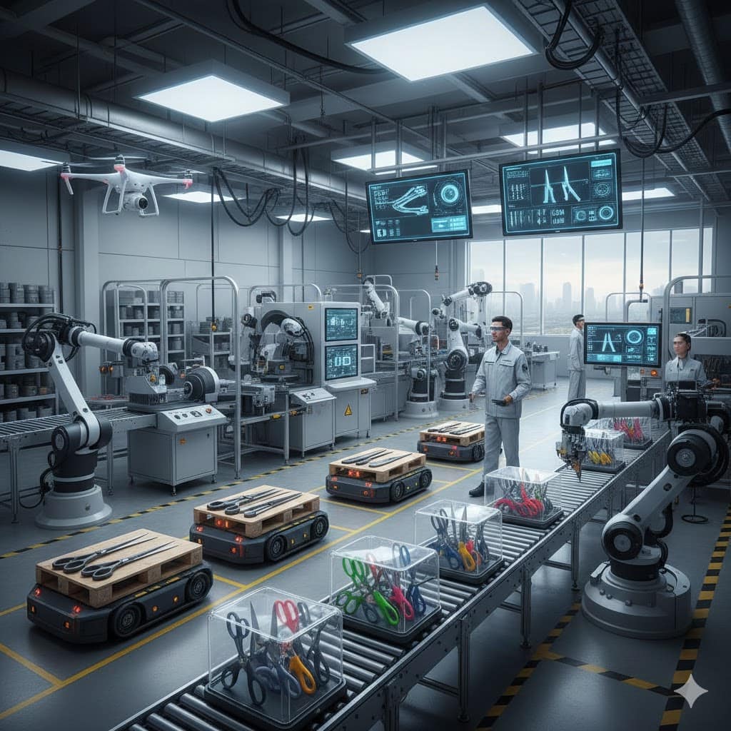 剪刀加工智慧工廠